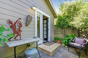 Entrance to guest house with private patio