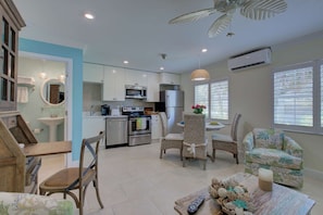 New furnishings at the Green condo. Open, modern and light with attention to details.