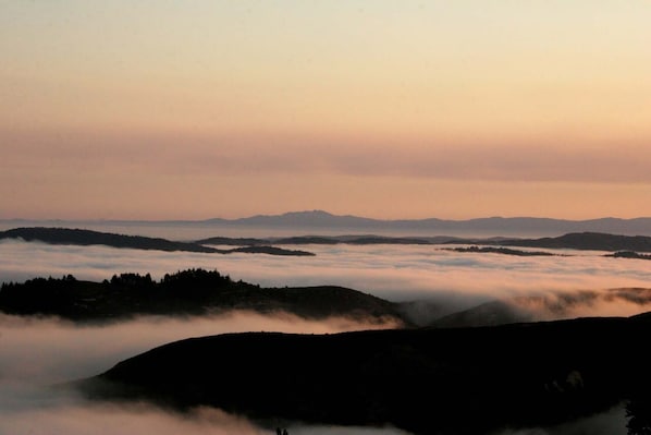 Above the fog sunsets, never get tired of seeing this