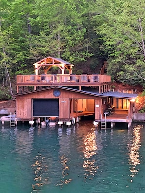 Huge boathouse featuring covered pavilion with custom bar (NEW - May 2020)