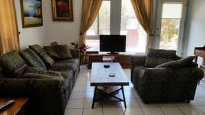 living room with queen sofa sleeper