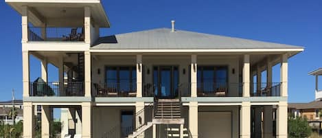 Front of home facing the Gulf of Mexico