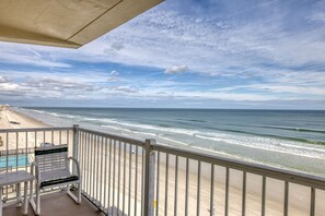 View to the north from the corner balcony
