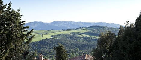 view from La Boscaiola's terrace looking South