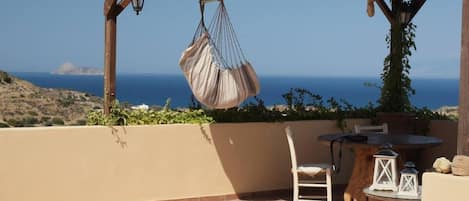 View of the Libyan Sea and the islands of Paximadia