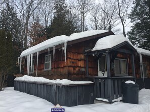 Outside in the winter