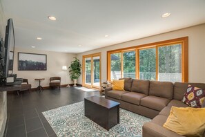 The main floor living room has plenty of space