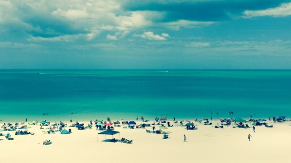 View of beach from Condo