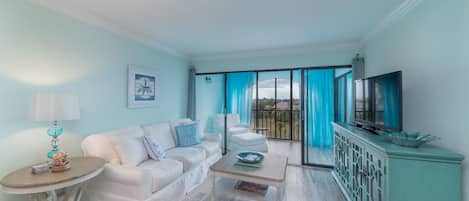 Completely updated condo with beach colors!