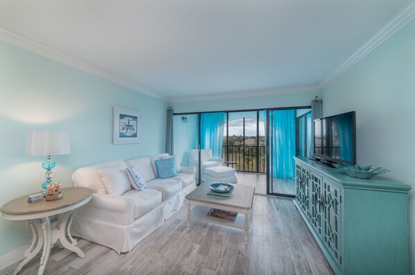 Completely updated condo with beach colors!