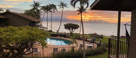 Beautiful sunset view from your Lanai!