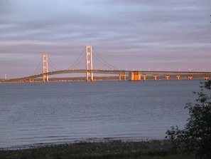 Mackinac Bridge at sunset