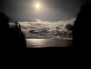 Super moon over the Mackinac Bridge