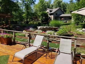 View to the Chalet from sunny tanning area