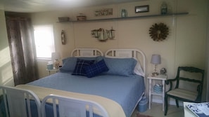 Newly remodeled with new king size restonic bed.