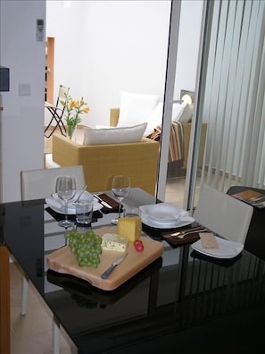dining table and terrace