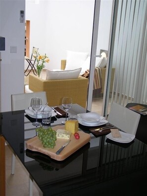 dining table and terrace