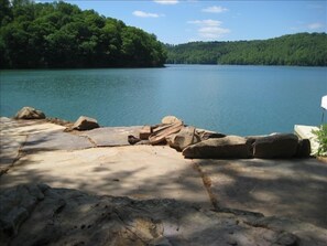 View of the lake from our Fire Pit right by the water