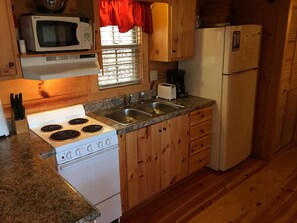 Full Kitchen so you can eat in!