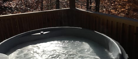 Hot tub with a great view and privacy!