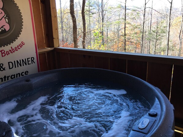 Hot tub with a view