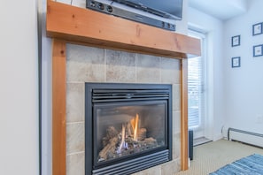 Living Area - Gas fireplace.