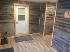 Recently renovated mudroom