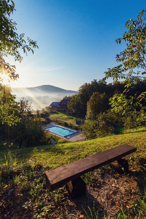 Villa Jelenic- house & lake view-morning 