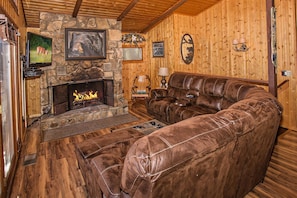Cozy Living Room with a Large Wrap-Around Couch!