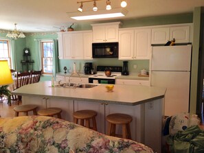 Kitchen with eating bar - seating six