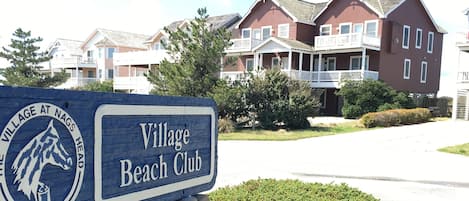 You are this close to Village Beach Club - across quiet street. No driving!