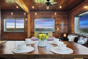 Bar / dining table with seating for five