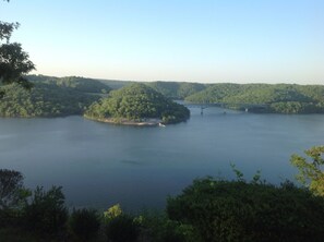 View from deck toward Hurricane Bridge