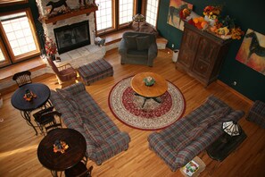 Great Room view from the Loft/Library.