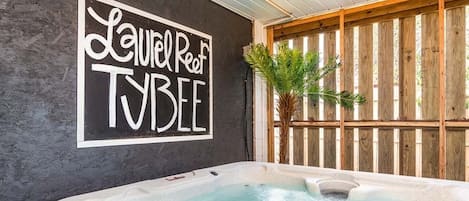 Laurel Reef Tybee enclosed outdoor hot tub