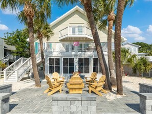 Dune Exterior with shared fire pit