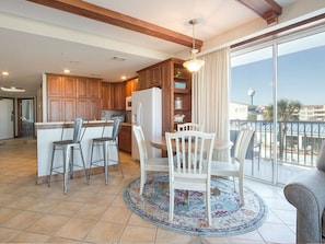 Dining Table seats 4, views of the pool