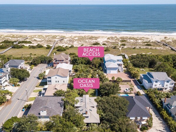 Ocean Oasis located on a large private lot with beach access