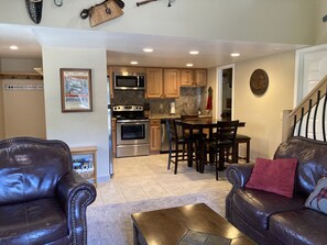 View of entry and kitchen 