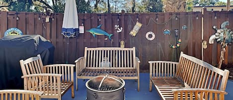 Patio with Gas Grill and Seating