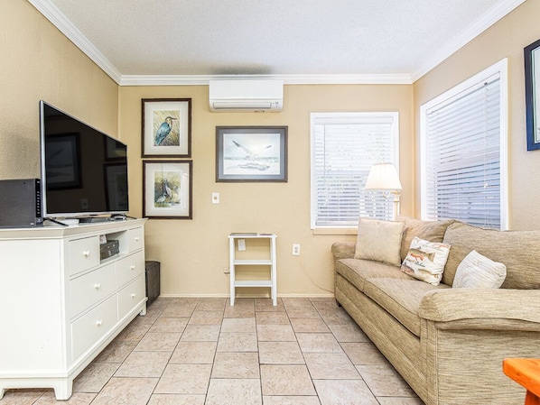 Captains Quarters B Living Area with Sleeper Sofa