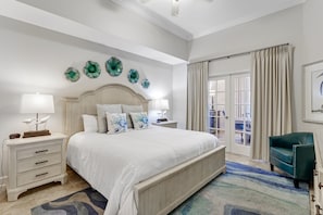 Luxurious Master Suite has a King Size Bed and Private Master Bath