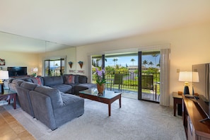 There's a large smart TV in the living room, which makes movie night a breeze! After a long day running around the island, you'll be glad to get home and kick your feet up at Alii Kai 8H.