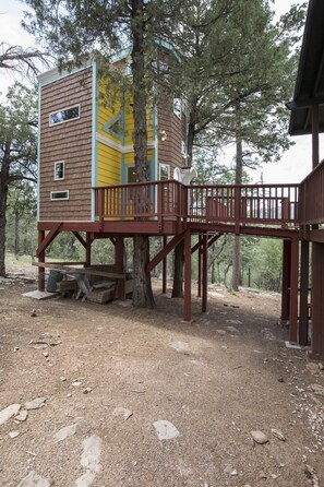 Tree house from below