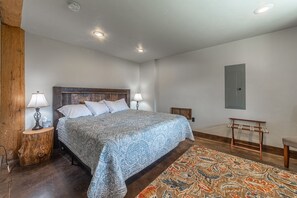 Rest up for tomorrow's adventures on this King size bed in the master bedroom