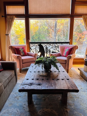 Main floor living area with incredible views of the river
