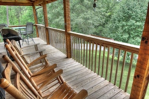 Sitting area on deck