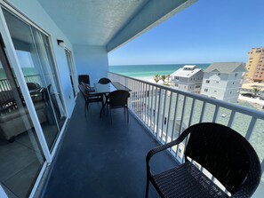 Large balcony with Gulf view