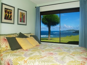 Sealodge J1 | Princeville vacation rentals 2 - Sealodge J1 | Princeville vacation rentals | downstairs master bedroom, enjoy oceanfront views without even getting out of bed.