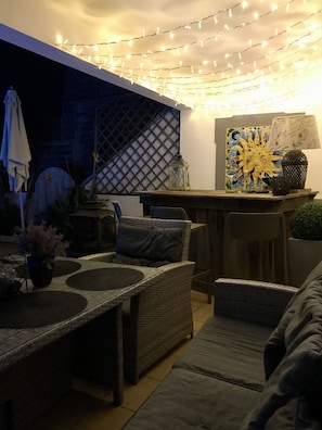 Cosy night time bar area